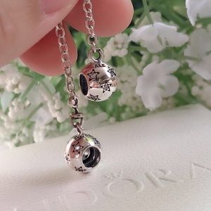 Star Safety Chain Charm 100% 925 Sterling Silver